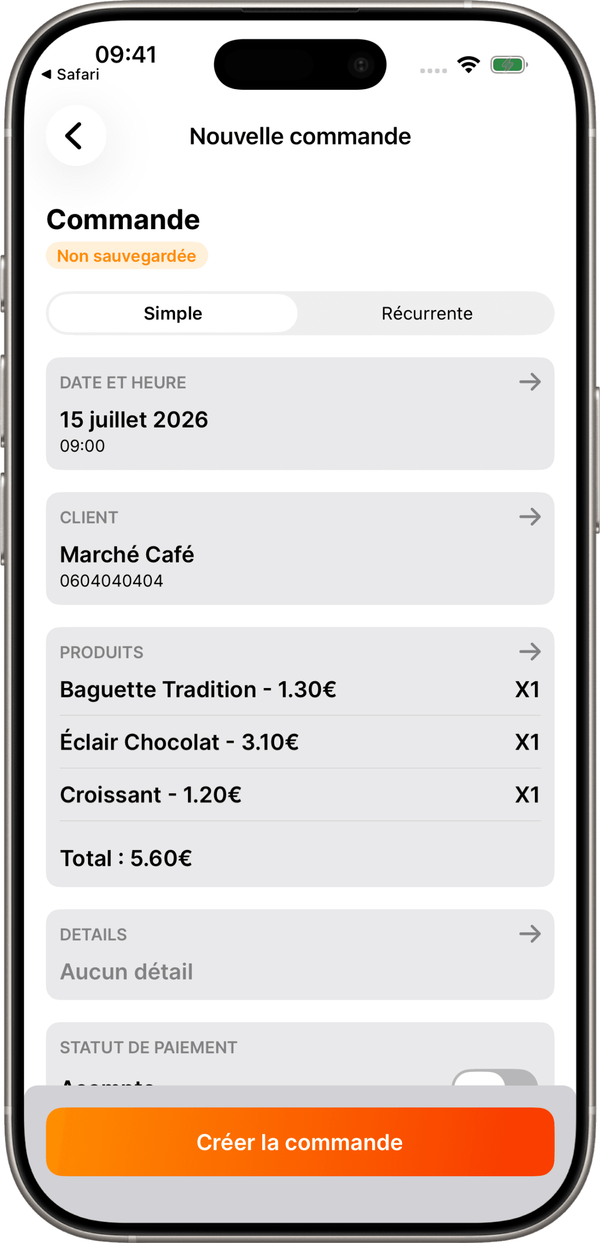 Création d’une commande Calpain