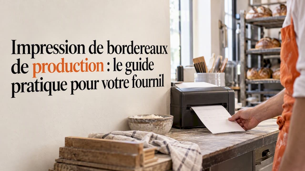 Impression de bordereaux de production : préparer un récapitulatif lisible